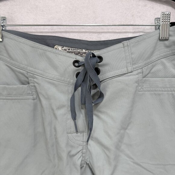Immersion Research Board Shorts Womens 6 Gray Nylon Swim Surf Quick Dry Pockets - Picture 4 of 13